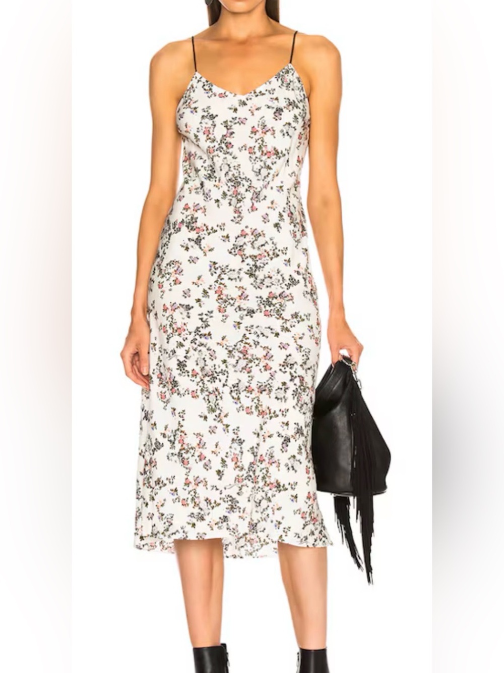 Rag & Bone Floral White Midi Dress - Feminine Summer Style